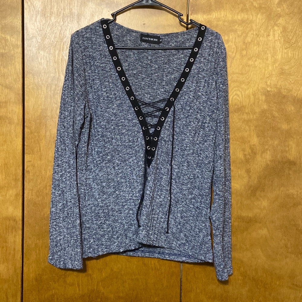 Fancyqube Lightweight Thermal Lace Up Top. XL